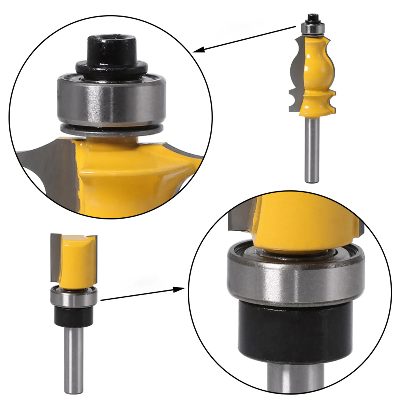 1 set 1 Set 3/16”-3/8” Top-Mounted Replacement Kit For Woodworking Tools High Steel Ball Bearings Repair Modify Router Bit
1 set 1 Set 3/16”-3/8” Top-Mounted Replacement Kit For Woodworking Tools High Steel Ball Bearings Repair Modify Router Bit