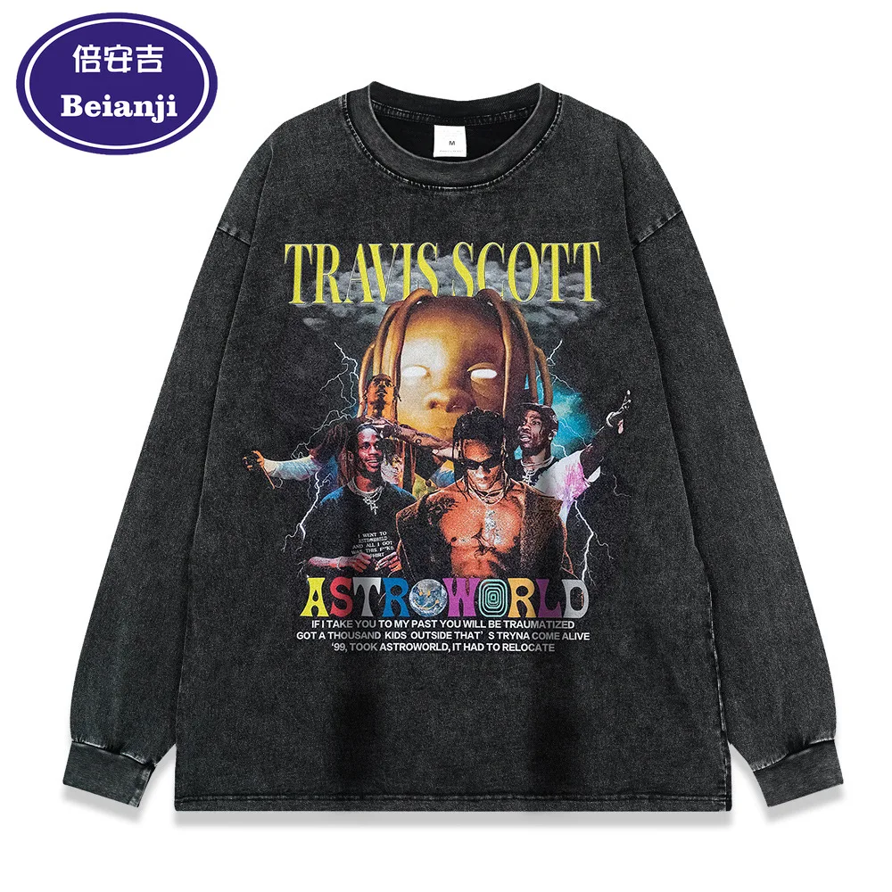 2025 hot-selling rapper series printing heavy washing water old long-sleeved T-shirt men's American hip-hop tide brand autumn
2025 hot-selling rapper series printing heavy washing water old long-sleeved T-shirt men's American hip-hop tide brand autumn