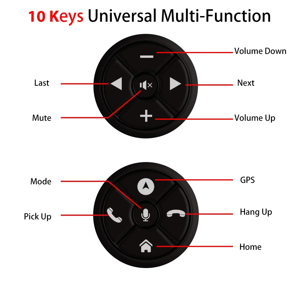 Car Wireless Steering Wheel Controller For Universal Car Stereo Radio DVD GPS Navigation Steering Wheel Remote Control Buttons
Car Wireless Steering Wheel Controller For Universal Car Stereo Radio DVD GPS Navigation Steering Wheel Remote Control Buttons