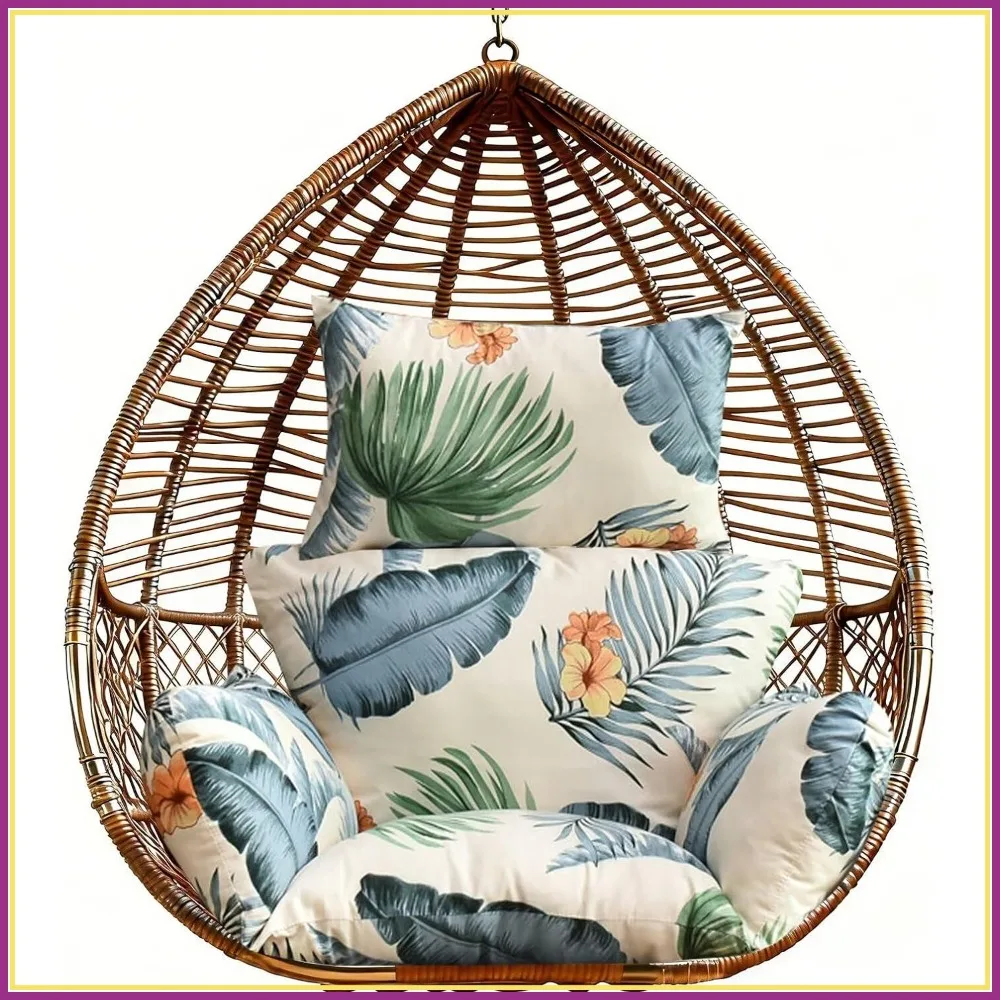 Floral Egg Chair Cushion Hanging Basket Hammock Seat Cushion Thick Soft Swing Chair Pad with Headrest for Indoor Outdoor
Floral Egg Chair Cushion Hanging Basket Hammock Seat Cushion Thick Soft Swing Chair Pad with Headrest for Indoor Outdoor