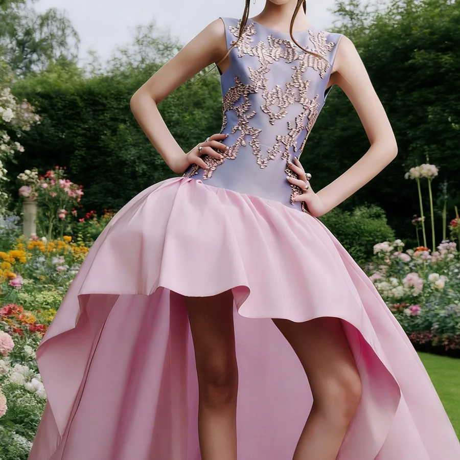 Elegant O-Neck Applique Sleeveless Asymmetrical Formal Evening Dresses Birthday Party Prom Gowns Customized
Elegant O-Neck Applique Sleeveless Asymmetrical Formal Evening Dresses Birthday Party Prom Gowns Customized
