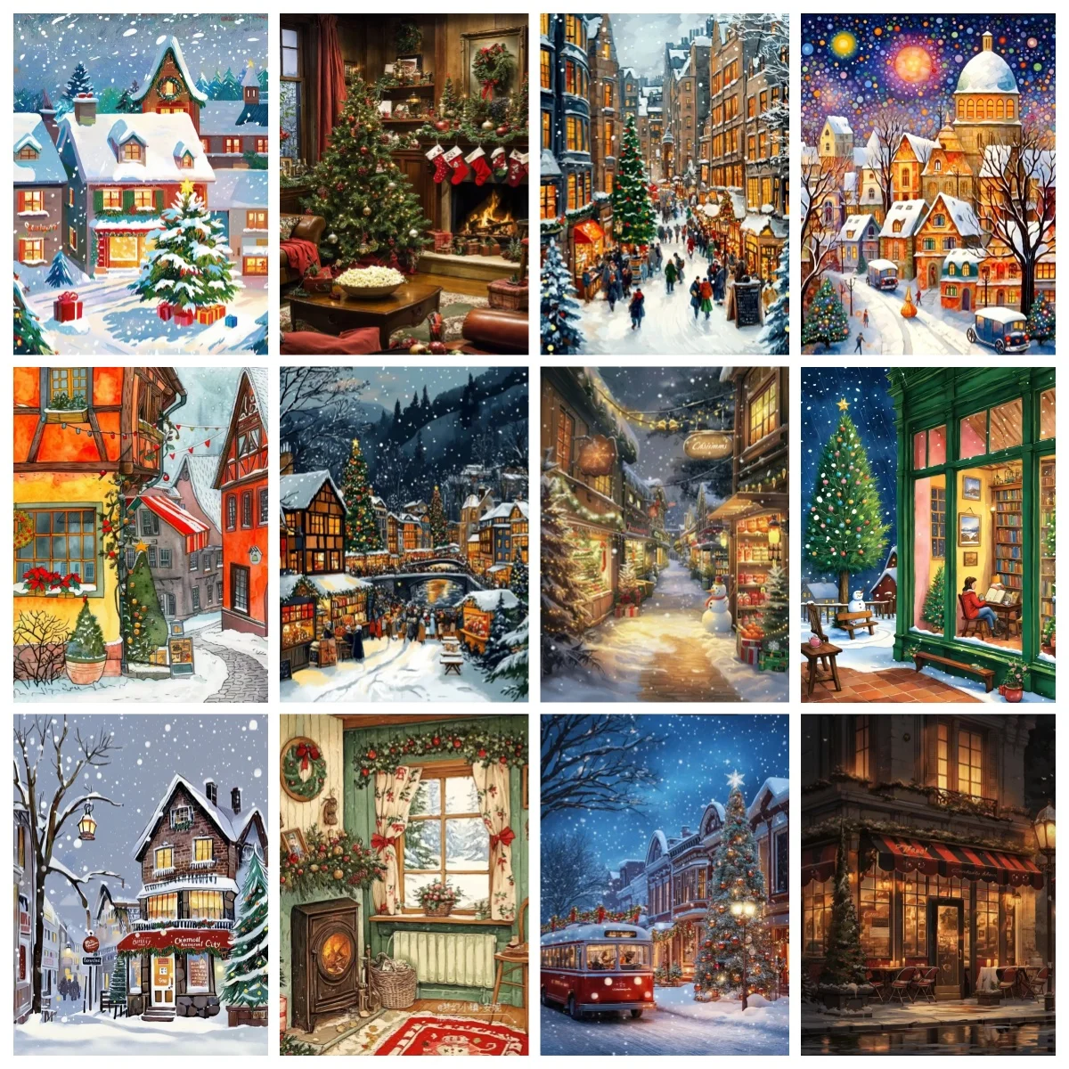 Рождественский зимний фестиваль искусство DIY цифровая картина маслом семья друзья вечерние ручная роспись украшение стены дома подарок
Рождественский зимний фестиваль искусство DIY цифровая картина маслом семья друзья вечерние ручная роспись украшение стены дома подарок