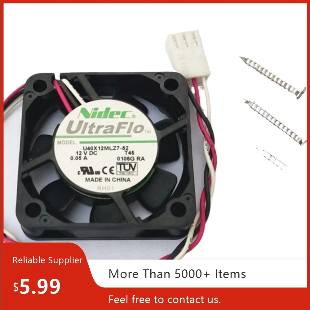 U40X12MLZ7-52 40 мм 4010 12 В 3-проводной ШИМ-вентилятор охлаждения для настольных компьютеров, серверных, Северных и Южных мостов
U40X12MLZ7-52 40 мм 4010 12 В 3-проводной ШИМ-вентилятор охлаждения для настольных компьютеров, серверных, Северных и Южных мостов