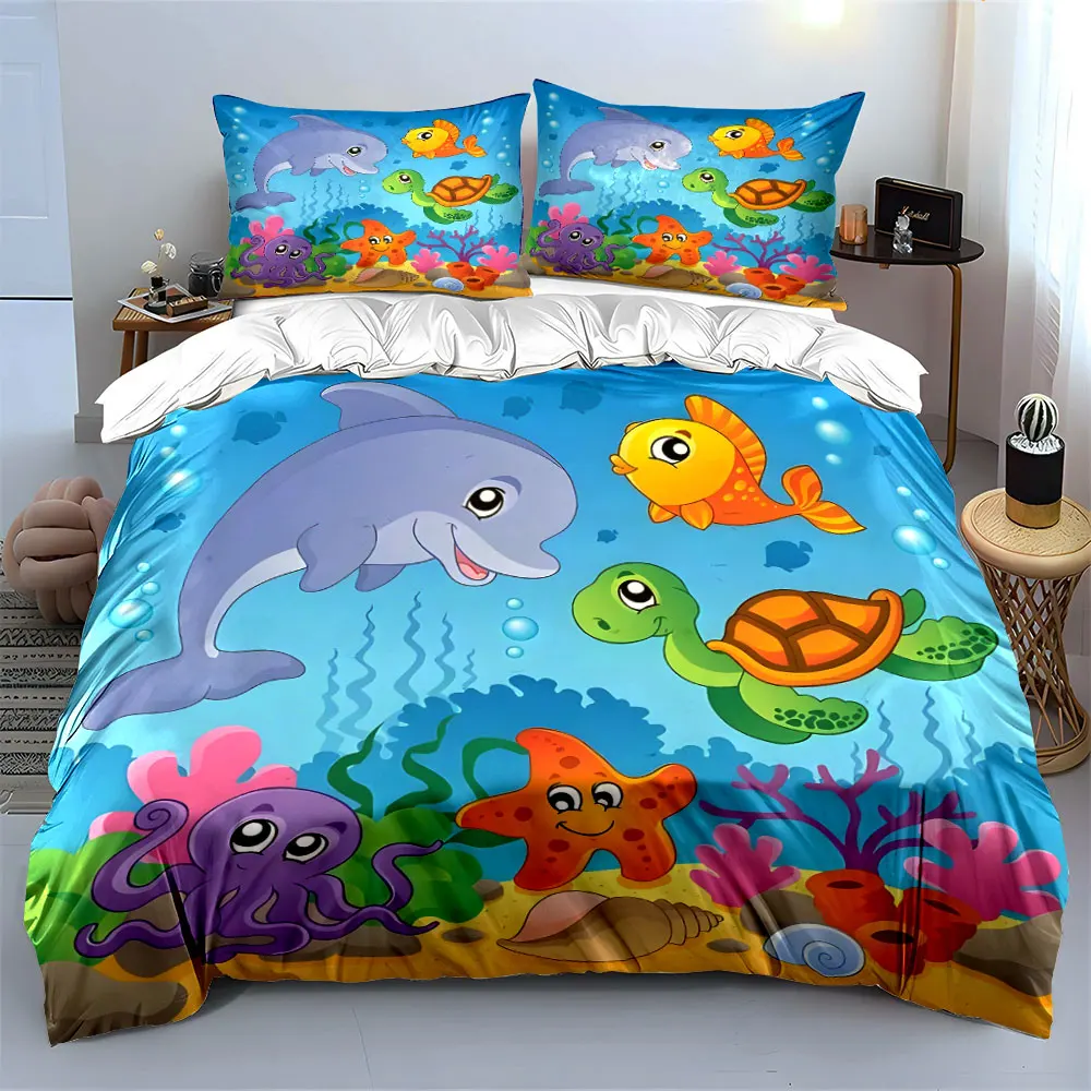 "Ocean-Themed Three-Piece Set" kid's and adults' bedroom decor, Exquisite three-piece bedding set gift
"Ocean-Themed Three-Piece Set" kid's and adults' bedroom decor, Exquisite three-piece bedding set gift