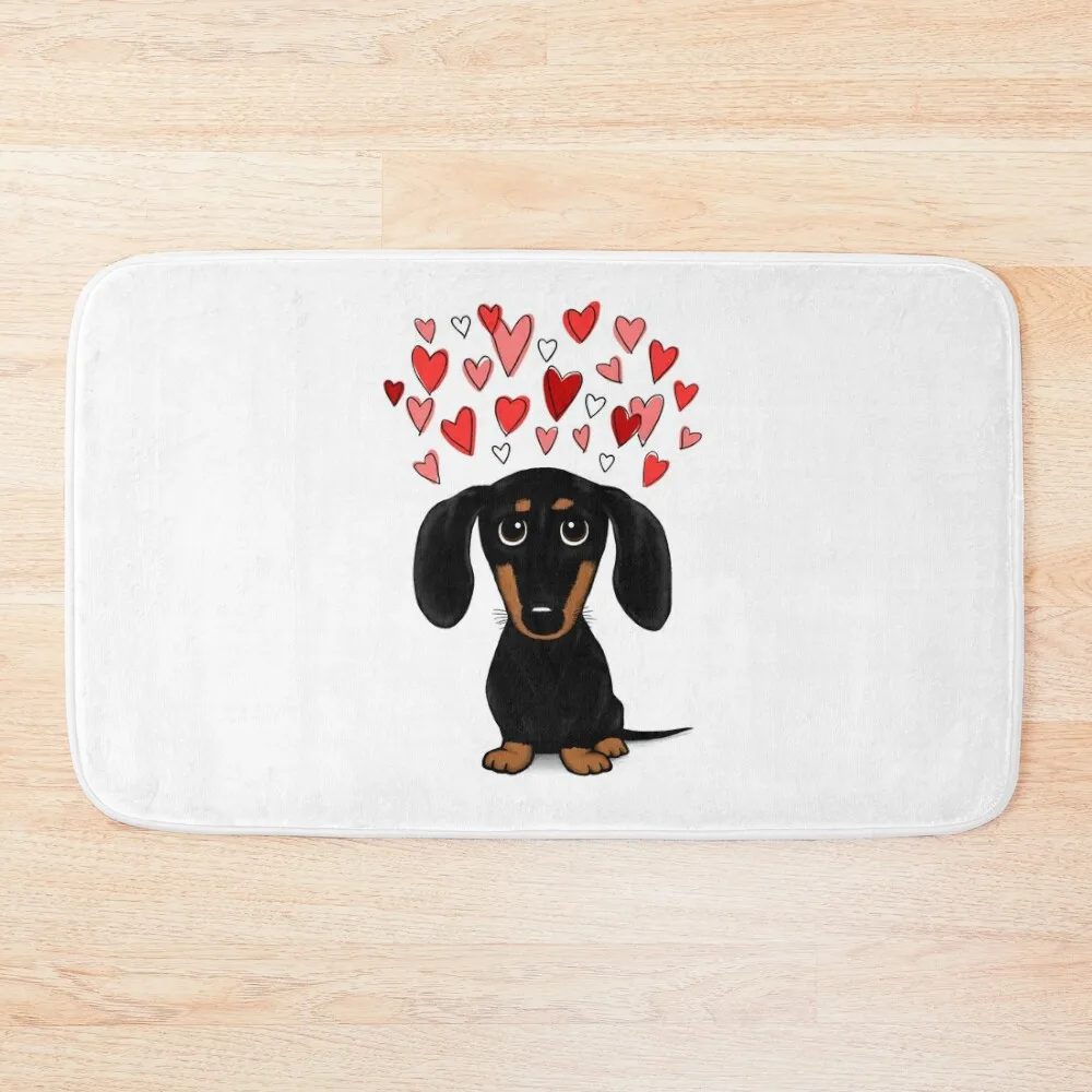 Dachshund with Valentine Hearts Cute Black and Tan Wiener Dog Bath Mat Carpet For Home Entrance Rooms Mat
Dachshund with Valentine Hearts Cute Black and Tan Wiener Dog Bath Mat Carpet For Home Entrance Rooms Mat
