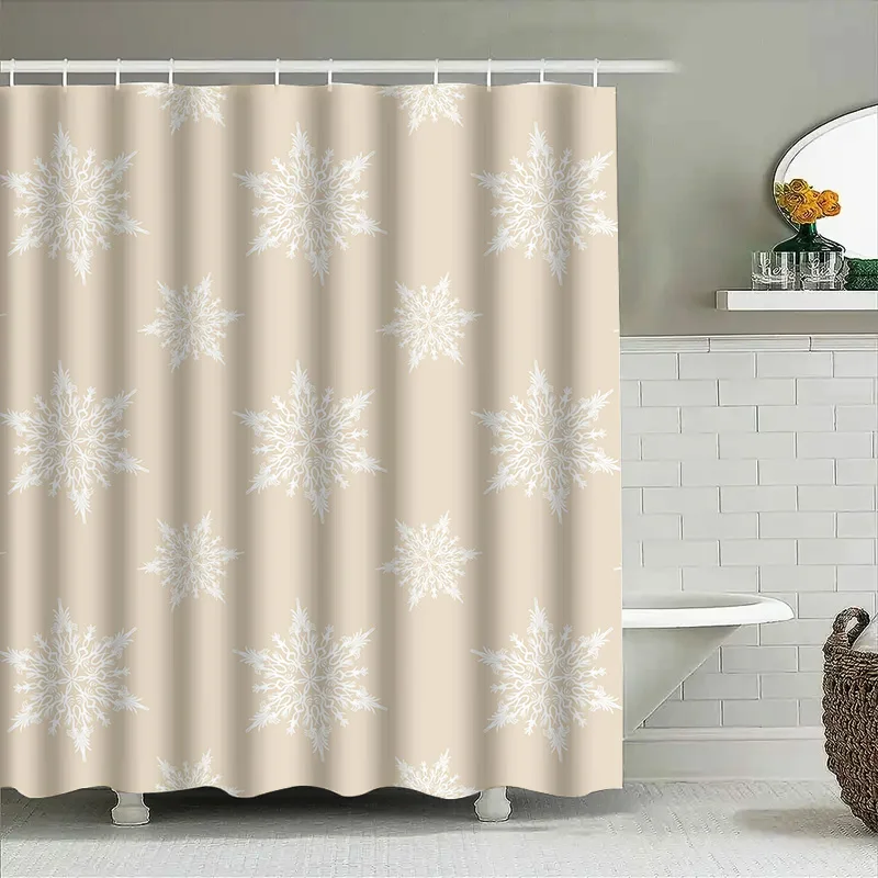 Snowflake Bath Curtains Decorative Waterproof Shower Curtain Set Home Decoration Room Divider 3D Printed Fabric
Snowflake Bath Curtains Decorative Waterproof Shower Curtain Set Home Decoration Room Divider 3D Printed Fabric