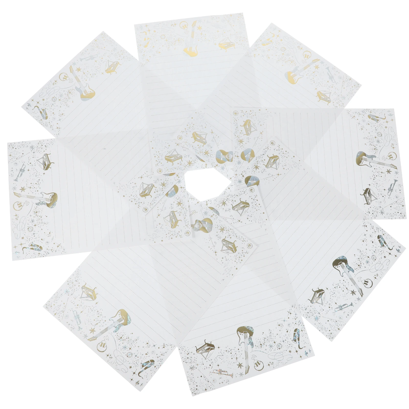 8pcs 8 Sheets Music Letter Paper Vintage Cards Simple Practical Festive Parties Holiday Decorations Romantic Writing
8pcs 8 Sheets Music Letter Paper Vintage Cards Simple Practical Festive Parties Holiday Decorations Romantic Writing