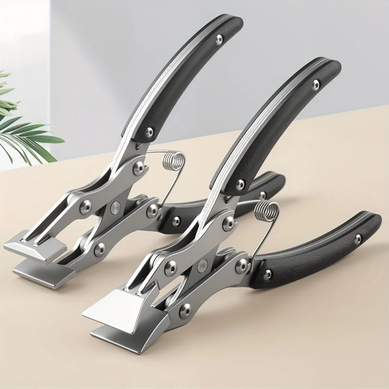 Leather Flat Plier, Leathers Clamp Flat Parallel Pliers, Stainless Steel, Black Handle, Work Clamp Press for Craft
Leather Flat Plier, Leathers Clamp Flat Parallel Pliers, Stainless Steel, Black Handle, Work Clamp Press for Craft