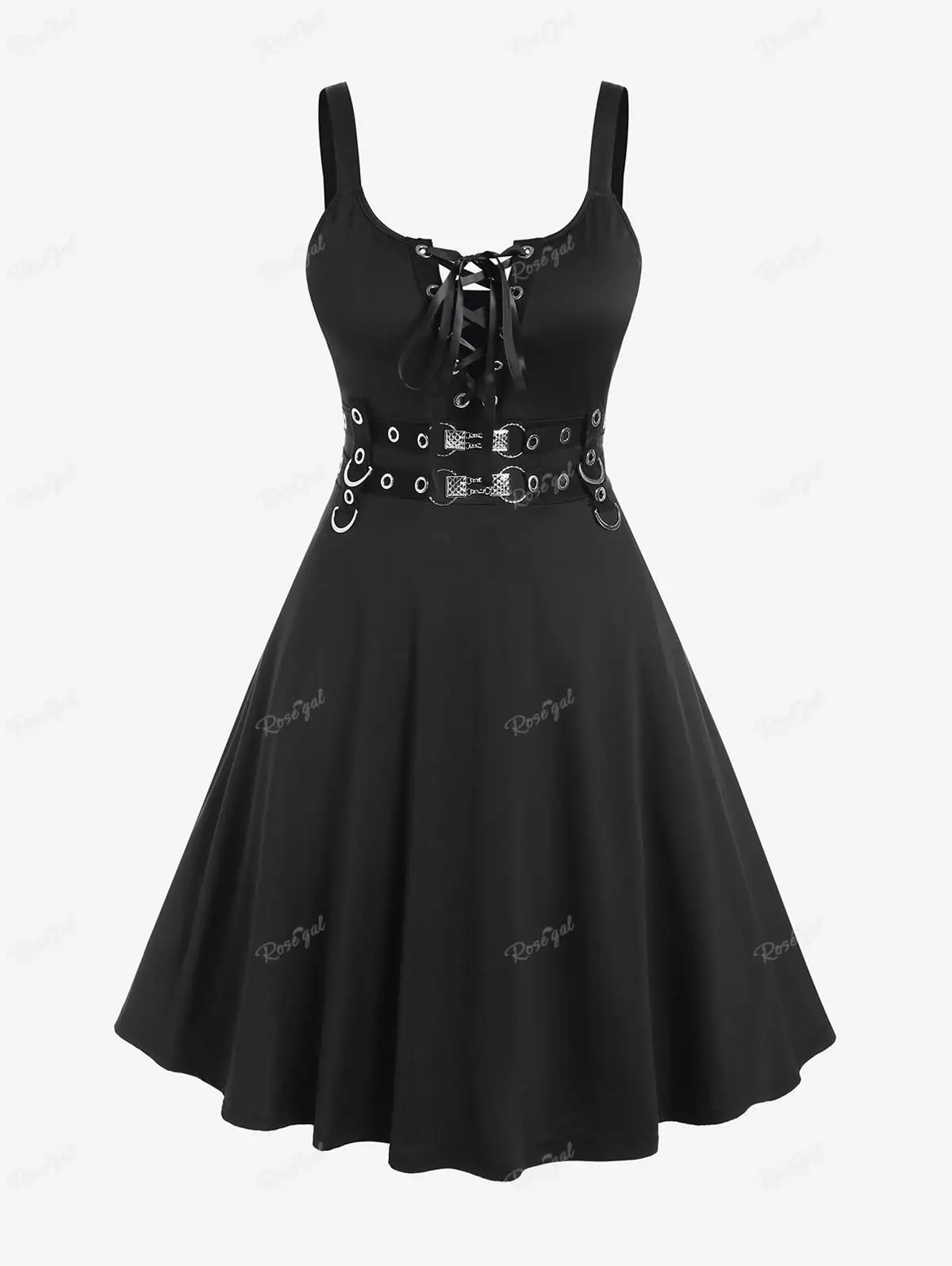 ROSEGAL Women's Plus Size Dresses Sleeveless Wrap Gothic Vintage 50S Swing Dress Soild Color Lace-Up Grommets High Waist Vestido
ROSEGAL Women's Plus Size Dresses Sleeveless Wrap Gothic Vintage 50S Swing Dress Soild Color Lace-Up Grommets High Waist Vestido