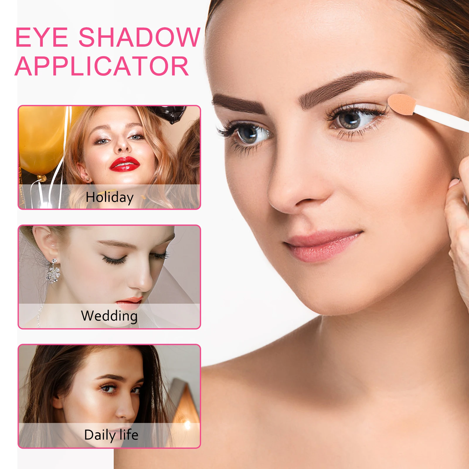 100pcs EyeShadowBrushes 65mm DualEnded LatexSponge Applicators Disposable MakeupBrushes CosmeticsTools EyeshadowStick
100pcs EyeShadowBrushes 65mm DualEnded LatexSponge Applicators Disposable MakeupBrushes CosmeticsTools EyeshadowStick