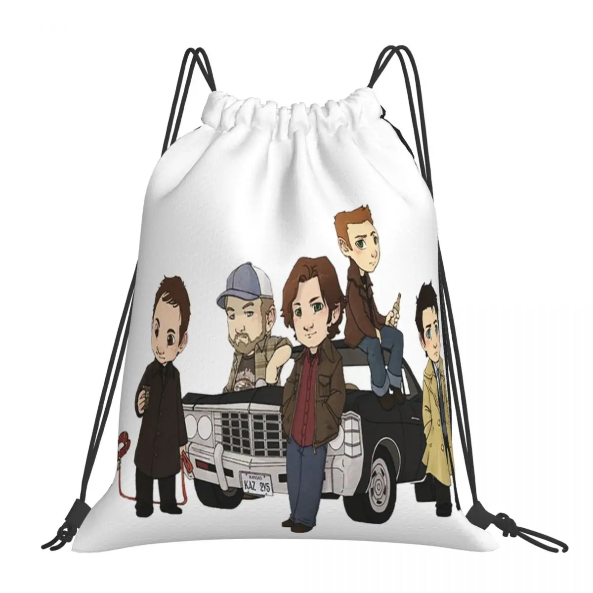 Supernatural Cartoon Design Backpacks Casual Portable Drawstring Bags Sports Bag Book Bags For Travel Students
Supernatural Cartoon Design Backpacks Casual Portable Drawstring Bags Sports Bag Book Bags For Travel Students