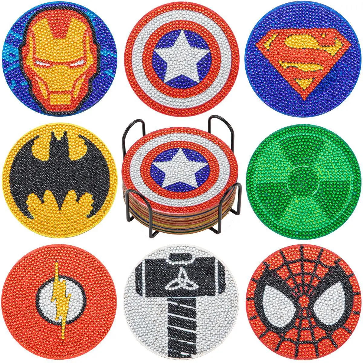 Diamond Painting Coaster, Full Diamond Circular Insulation Mat, Animal Dining Table Mat, Diy Shaped Coaster With Rack
Diamond Painting Coaster, Full Diamond Circular Insulation Mat, Animal Dining Table Mat, Diy Shaped Coaster With Rack