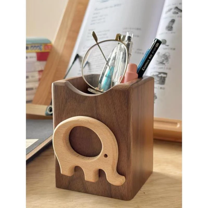 Office Desktop Elephant Pen Holder Creative Wooden Storage Box Small Animal Shape Real Wood Desk Organizer
Office Desktop Elephant Pen Holder Creative Wooden Storage Box Small Animal Shape Real Wood Desk Organizer