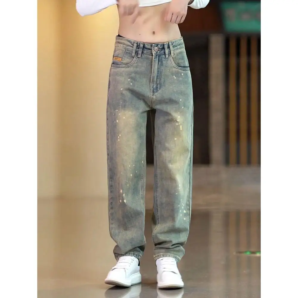 Autumn Faionable Men's Straight Leg Jeans Paint Dot Casual Versatile Haome New 2025 Long Pants Loose Fit Classic Sle
Autumn Faionable Men's Straight Leg Jeans Paint Dot Casual Versatile Haome New 2025 Long Pants Loose Fit Classic Sle