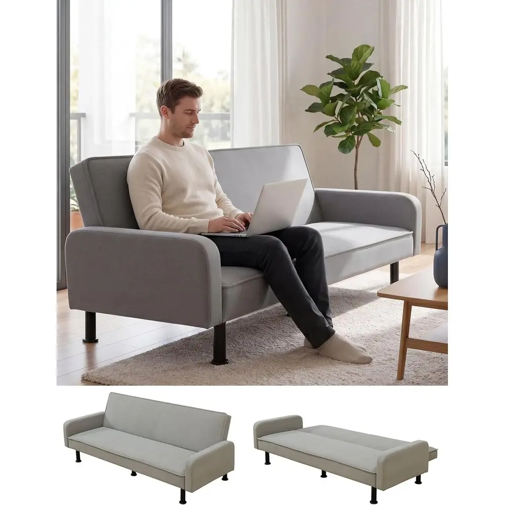 77.5 Calico Sofa Bed with Adjustable Backrest and Padded Convertible Couch for Living Spaces
77.5 Calico Sofa Bed with Adjustable Backrest and Padded Convertible Couch for Living Spaces