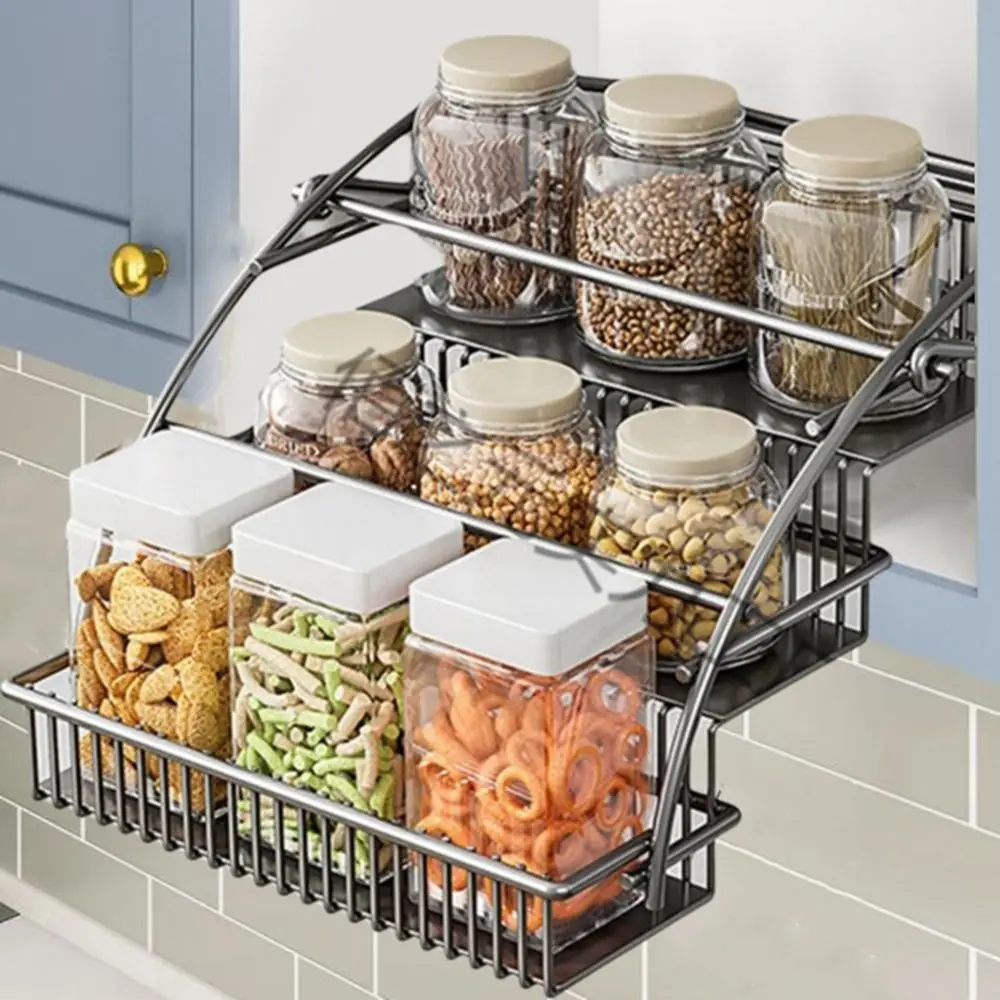 Carbon Steel 3-Tier Pull Down Spice Rack Space Saving Rust-proof Pull Down Cabinet Spice Rack Large Capacity Strong Load-bearing
Carbon Steel 3-Tier Pull Down Spice Rack Space Saving Rust-proof Pull Down Cabinet Spice Rack Large Capacity Strong Load-bearing