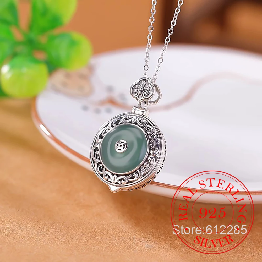 925 Sterling Silver Jewelry Natural Jade Peace Buckle Necklace Pendant for Women Wedding Party Jewelry For Girls Friend Gift
925 Sterling Silver Jewelry Natural Jade Peace Buckle Necklace Pendant for Women Wedding Party Jewelry For Girls Friend Gift