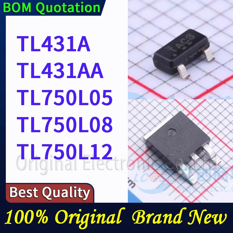 5 шт./лот TL431A TL431AA TL750L05 TL750L08 TL750L12 В наличии Оригинальные высококачественные
5 шт./лот TL431A TL431AA TL750L05 TL750L08 TL750L12 В наличии Оригинальные высококачественные