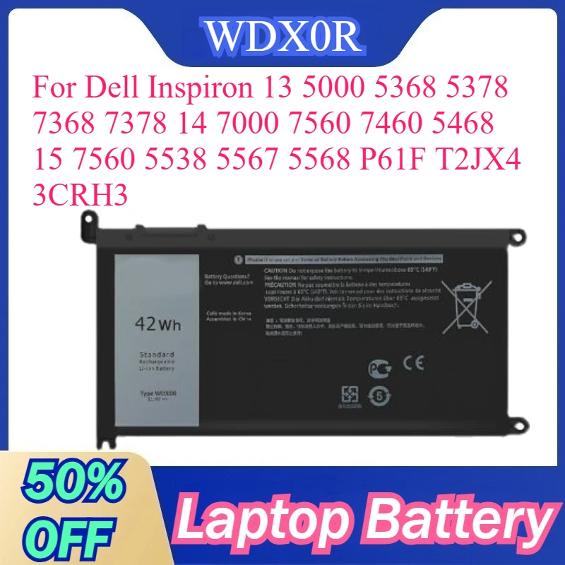 2950mah WDX0R For Dell Inspiron 13 5000 5368 5378 7368 7378 14 7000 7560 7460 5468 15 7560 5538 5567 5568 P61F T2JX4 3CRH3
2950mah WDX0R For Dell Inspiron 13 5000 5368 5378 7368 7378 14 7000 7560 7460 5468 15 7560 5538 5567 5568 P61F T2JX4 3CRH3