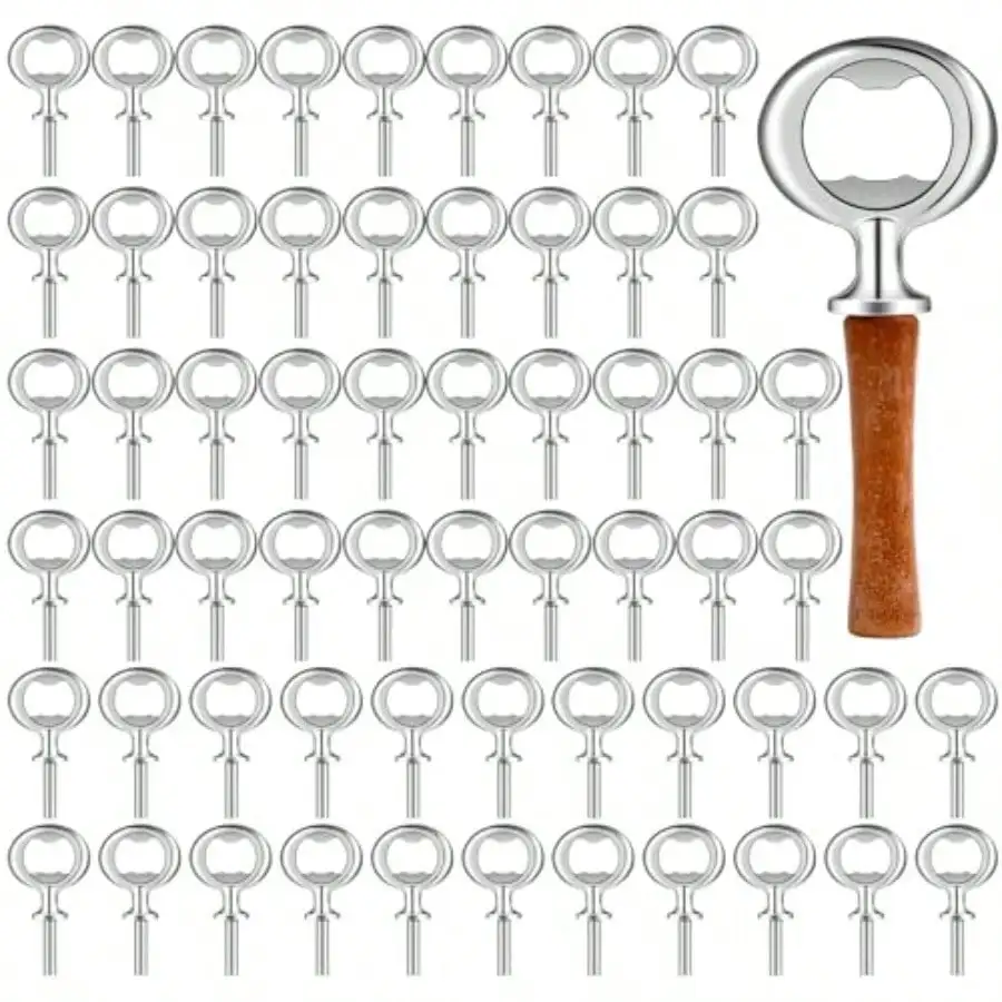 60 Pcs Metal Bottle Opener Blank Bulk Bottle Opener Inserts Parts Pieces Kit For Wood Craft DIY Project Turning Threaded Beer Hardware Turning Wedding Wine Party Sier
60 Pcs Metal Bottle Opener Blank Bulk Bottle Opener Inserts Parts Pieces Kit For Wood Craft DIY Project Turning Threaded Beer Hardware Turning Wedding Wine Party Sier