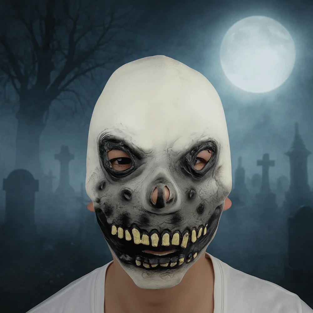 Realistic Halloween Skull Mask Latex Spooky Scary Skull Headgear Creativity Masquerade Terrifying Cosplay Mask Male Female
Realistic Halloween Skull Mask Latex Spooky Scary Skull Headgear Creativity Masquerade Terrifying Cosplay Mask Male Female