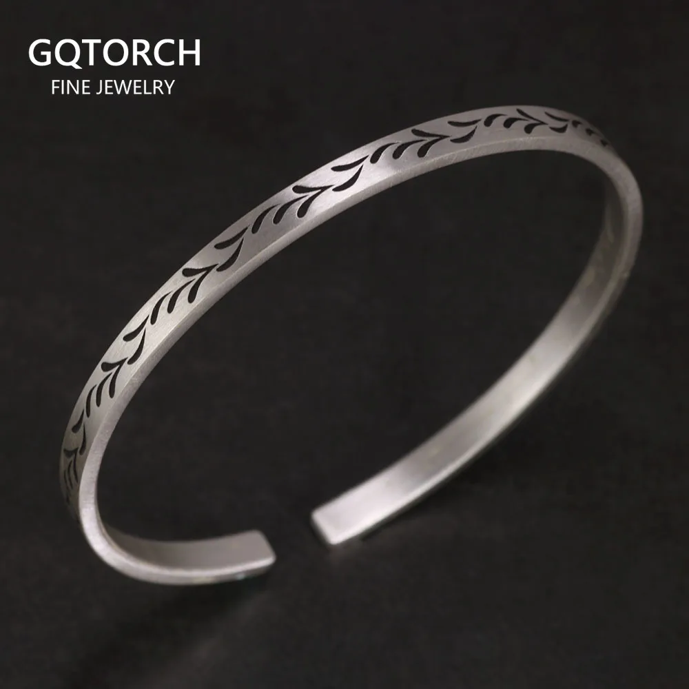 Sterling Silver 990 Bangle with Ripe Wheat Pattern Vintage Cuff Bracelet Bangles for Women Ladies Gift
Sterling Silver 990 Bangle with Ripe Wheat Pattern Vintage Cuff Bracelet Bangles for Women Ladies Gift