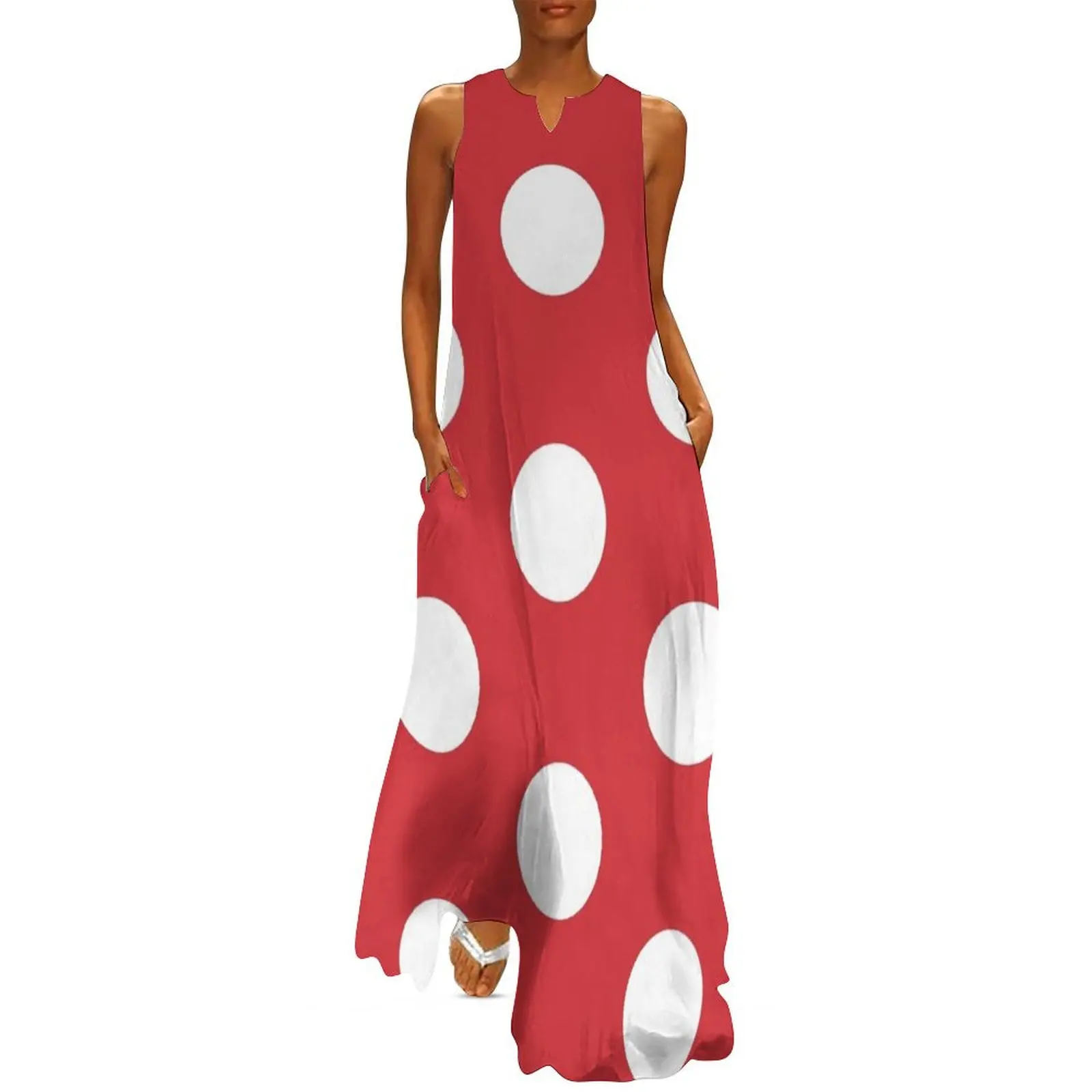 Large WHITE and RED POLKA DOTS Long Dress wedding dresses for woman luxury evening dress woman for wedding
Large WHITE and RED POLKA DOTS Long Dress wedding dresses for woman luxury evening dress woman for wedding
