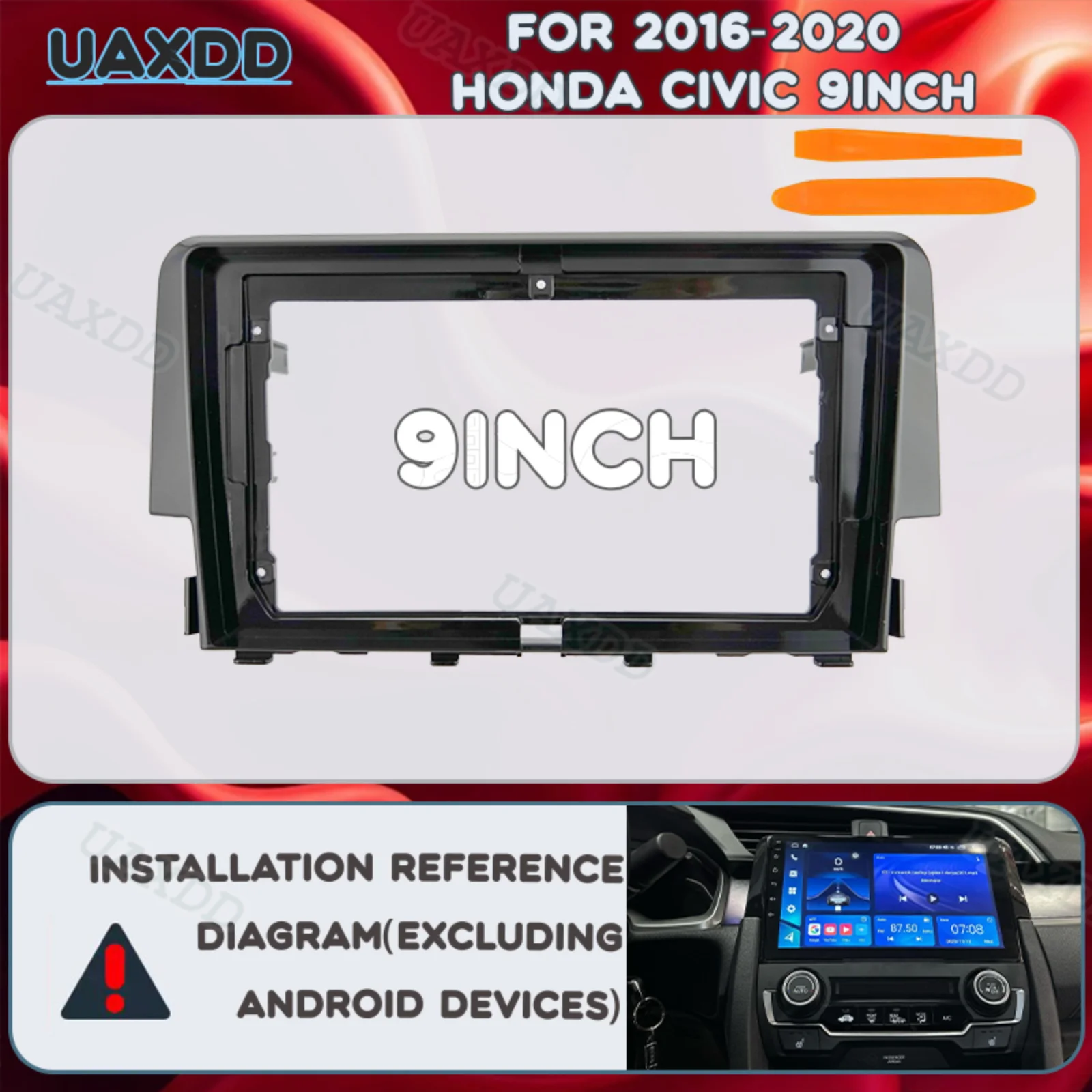 2 Din car panel cd fascia For 2016-2020 Honda Civic 9inch frame plastic accessories Automotive center console dashboard interior
2 Din car panel cd fascia For 2016-2020 Honda Civic 9inch frame plastic accessories Automotive center console dashboard interior