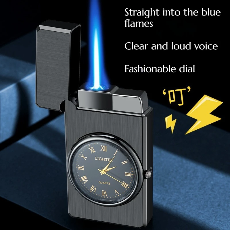 Blue Flame Shoots Straight Into Lighter Quartz Watch Design Creative Smoke Loud Fashionable Lighter Cigarette Accessories
Blue Flame Shoots Straight Into Lighter Quartz Watch Design Creative Smoke Loud Fashionable Lighter Cigarette Accessories
