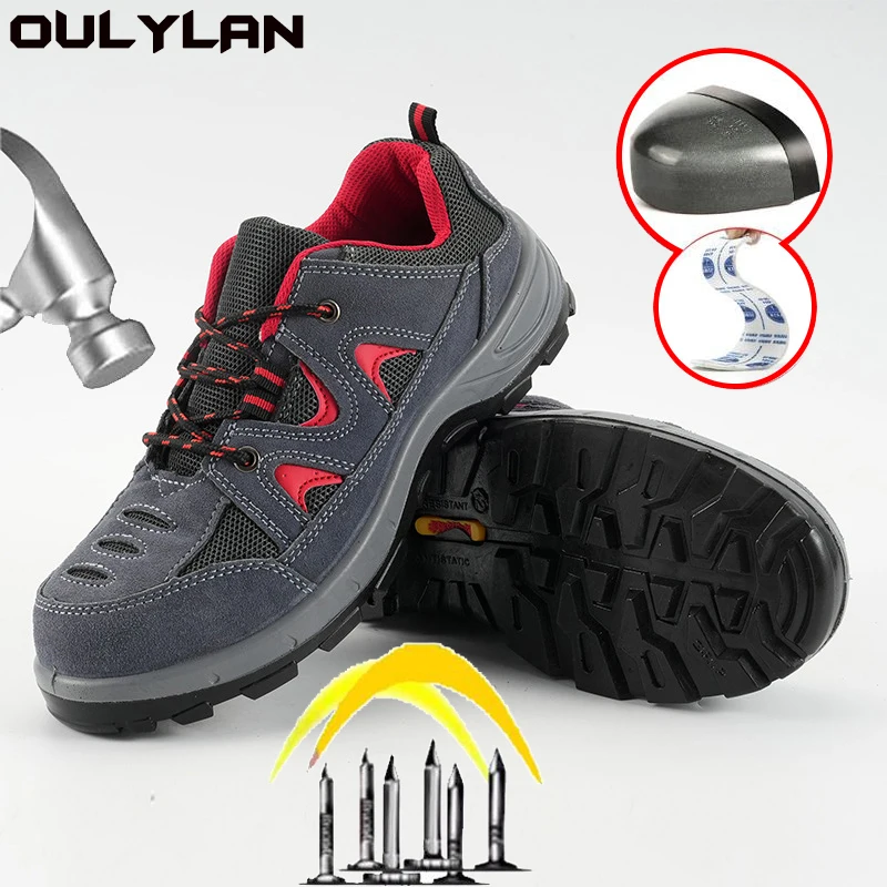 Oulylan New Men's Safety Shoes Steel Toe Anti-Smash Puncture-Proof Wear-resistant Soft Outdoor Industrial Workshop Work Shoes
Oulylan New Men's Safety Shoes Steel Toe Anti-Smash Puncture-Proof Wear-resistant Soft Outdoor Industrial Workshop Work Shoes