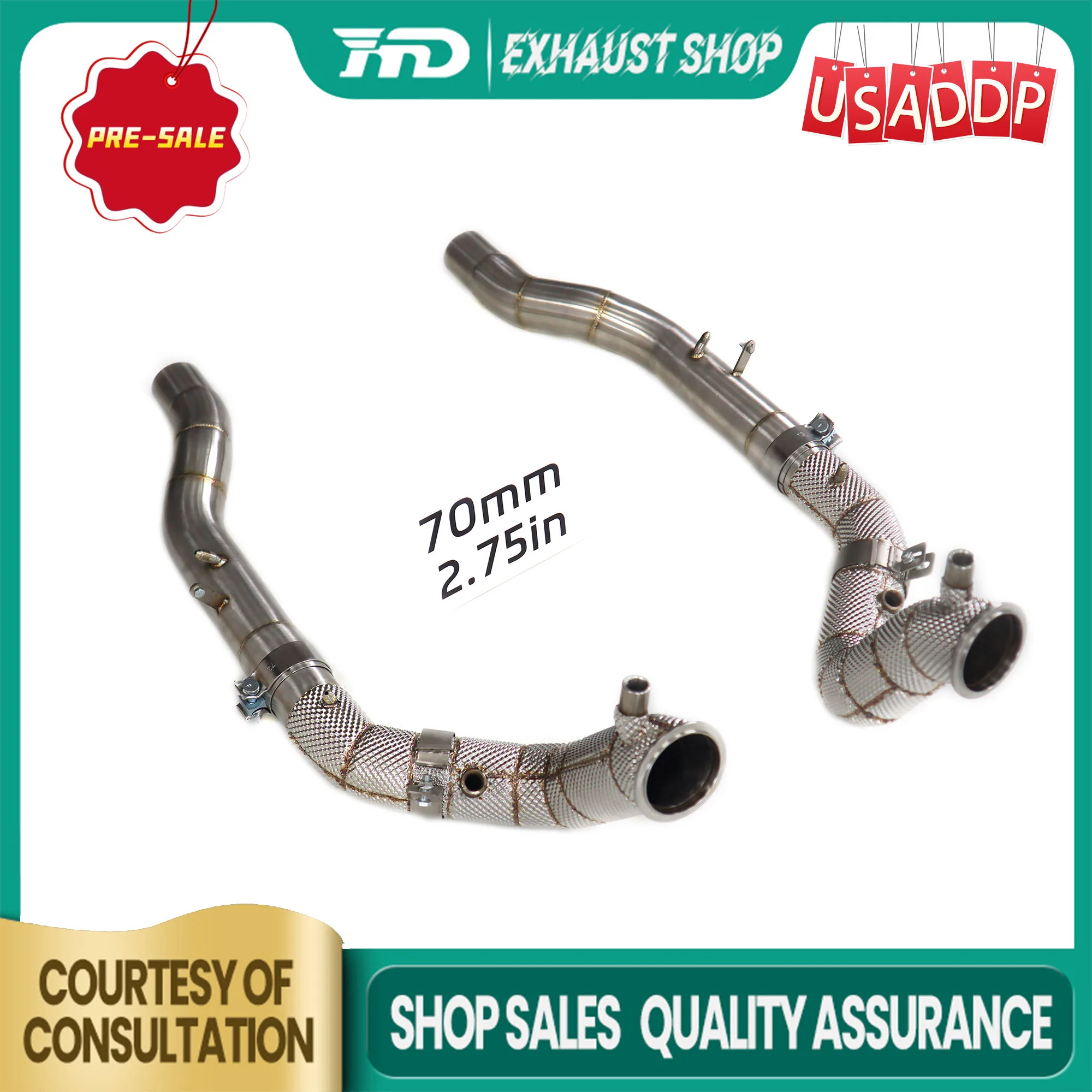 HMD Downpipe for Ferrari Roma Exhaust system SS304 Increased power High quality Heat shields with Catalyst/catless
HMD Downpipe for Ferrari Roma Exhaust system SS304 Increased power High quality Heat shields with Catalyst/catless