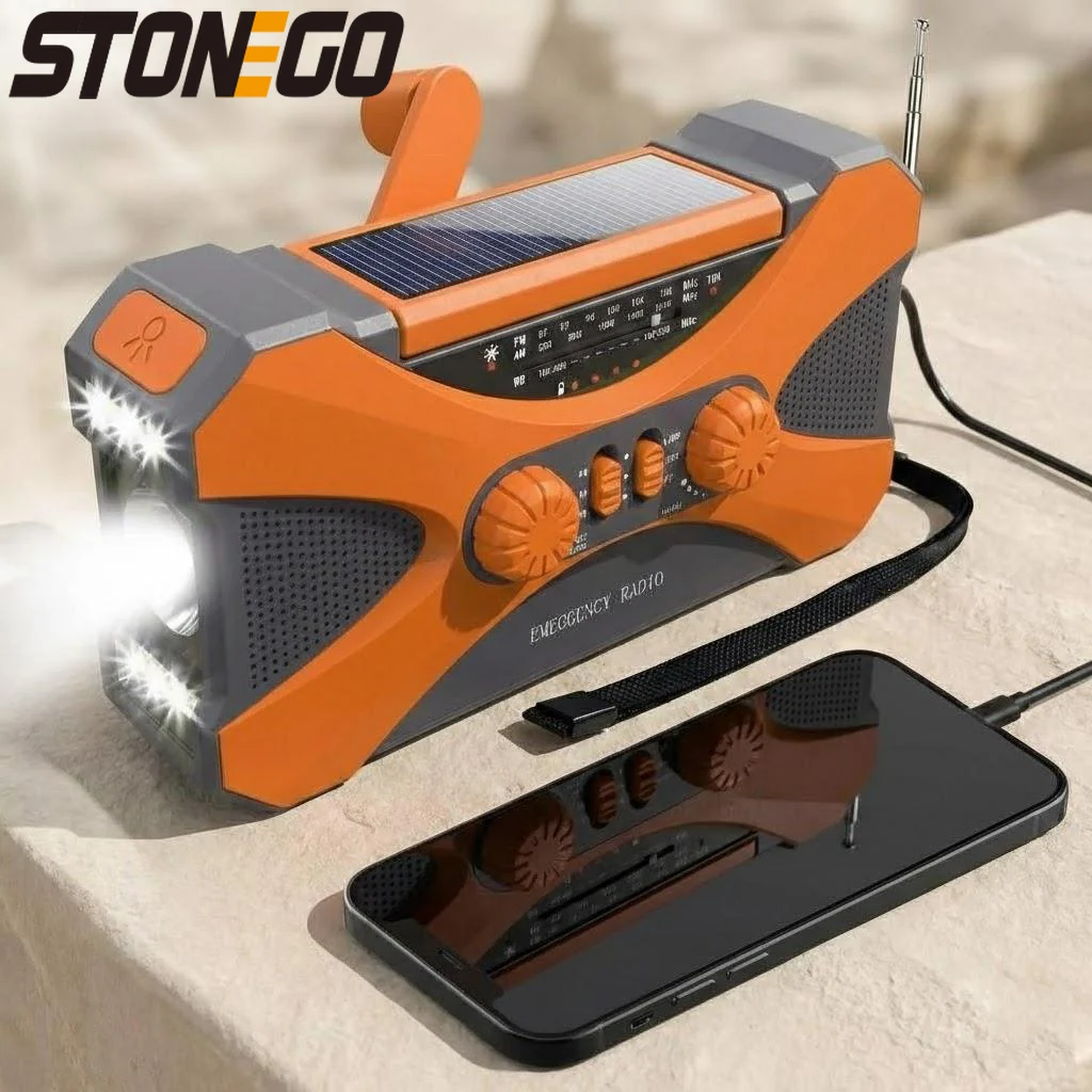 Portable 10000mAh Solar Crank Radio AM FM NOAA Weather Alert Dual Stereo Speakers LED Torch Phone Charger SOS Alarm
Portable 10000mAh Solar Crank Radio AM FM NOAA Weather Alert Dual Stereo Speakers LED Torch Phone Charger SOS Alarm