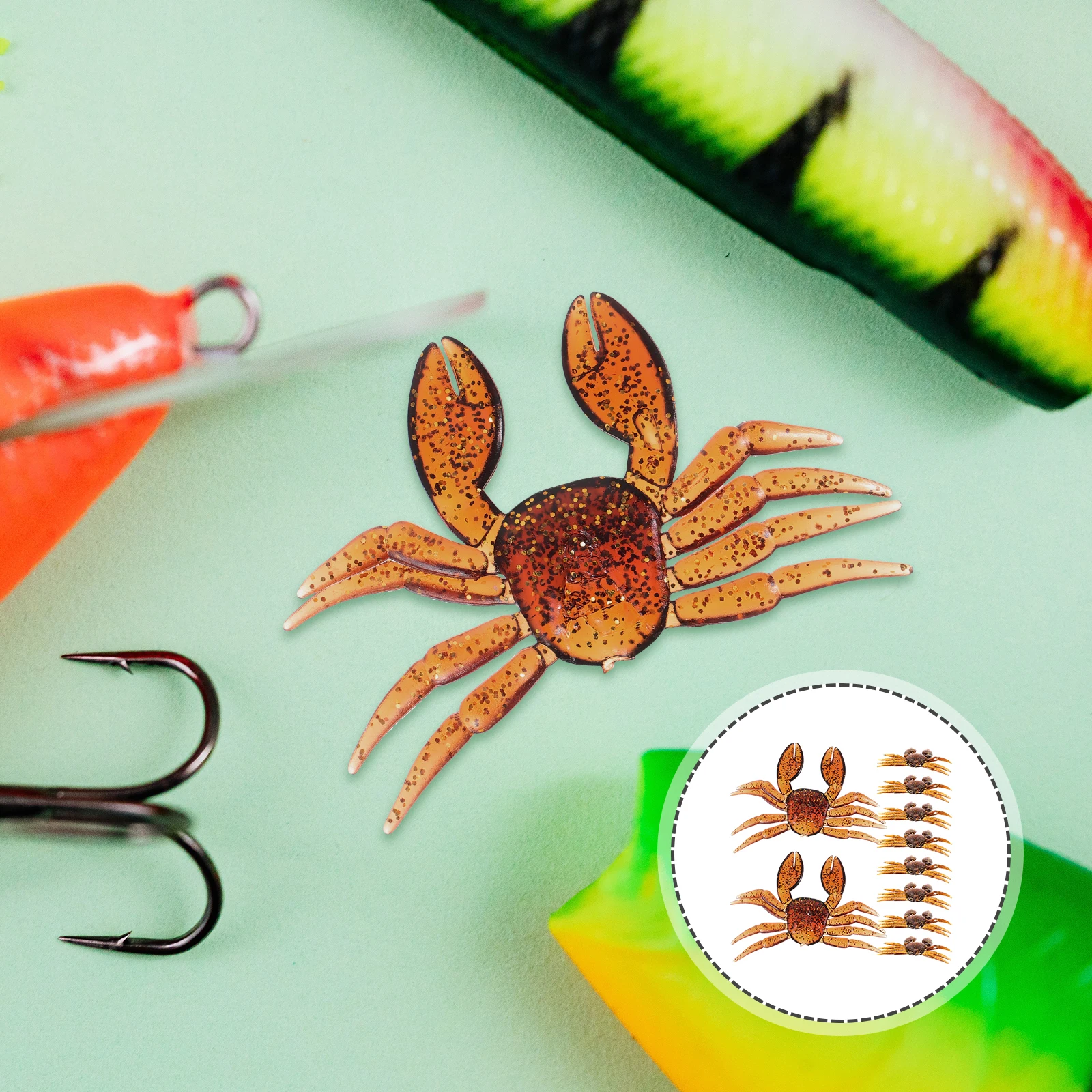 10pcs Crab Fishing Lure Realistic Soft PVC Baits Portable Wear Resistant Artificial Simulated Fishing Lure Tackle
10pcs Crab Fishing Lure Realistic Soft PVC Baits Portable Wear Resistant Artificial Simulated Fishing Lure Tackle