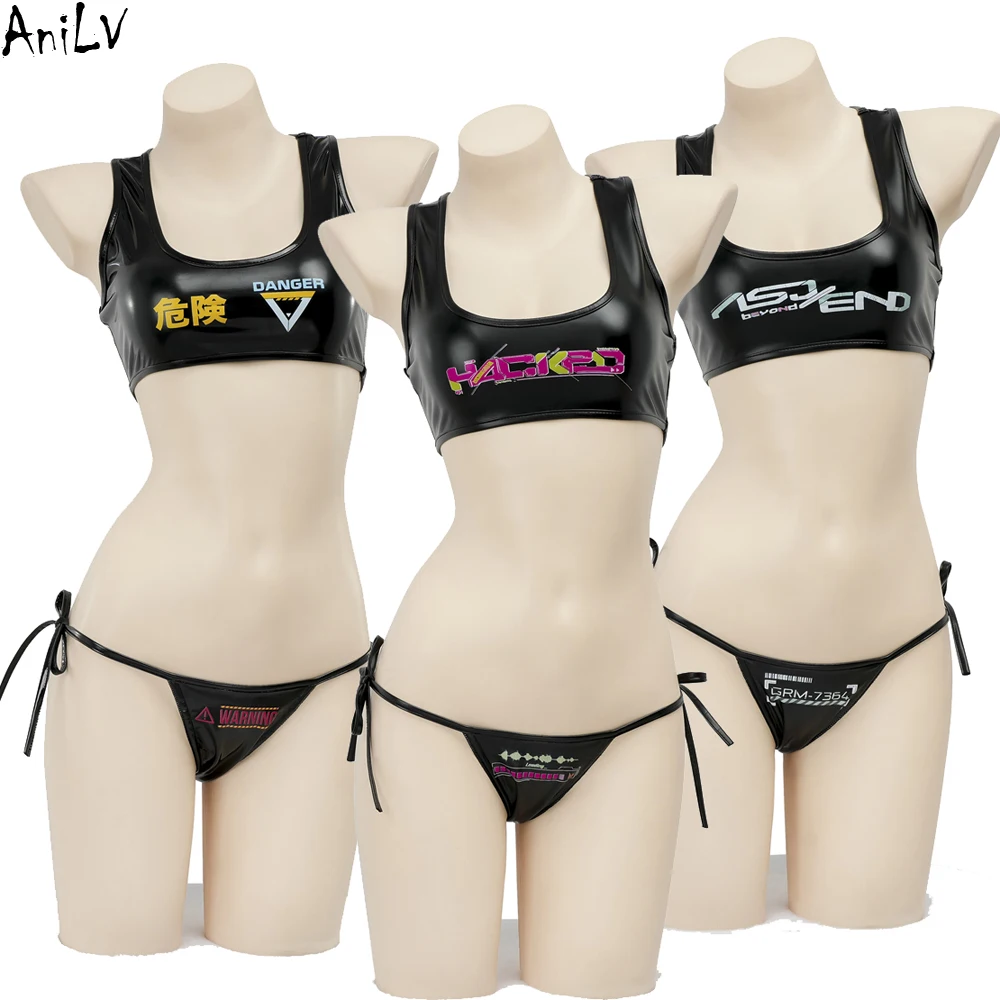 AniLV Beach Electric Music Festival Girl Bikini Set Women Anime Game Punk Cyber Leather Uniform Set Costume Cosplay
AniLV Beach Electric Music Festival Girl Bikini Set Women Anime Game Punk Cyber Leather Uniform Set Costume Cosplay