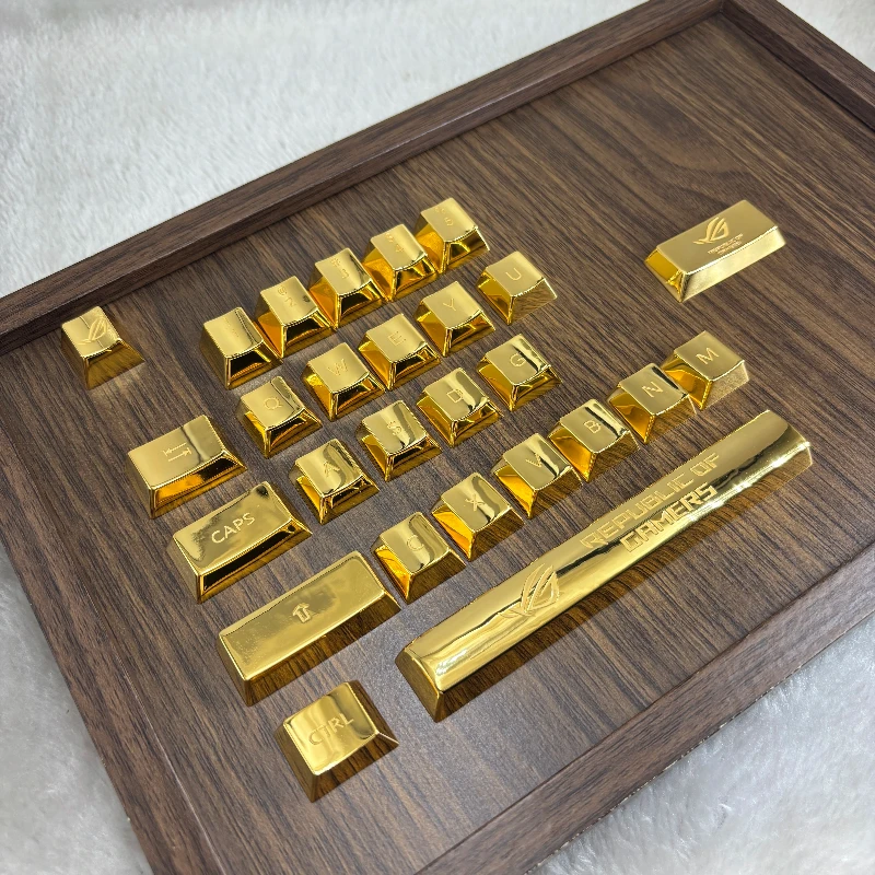 ROG ESC sterling silver metal keycaps custom R4 gold point keycap cute Cross axis MX switch key cap for gamers cartoon anime
ROG ESC sterling silver metal keycaps custom R4 gold point keycap cute Cross axis MX switch key cap for gamers cartoon anime