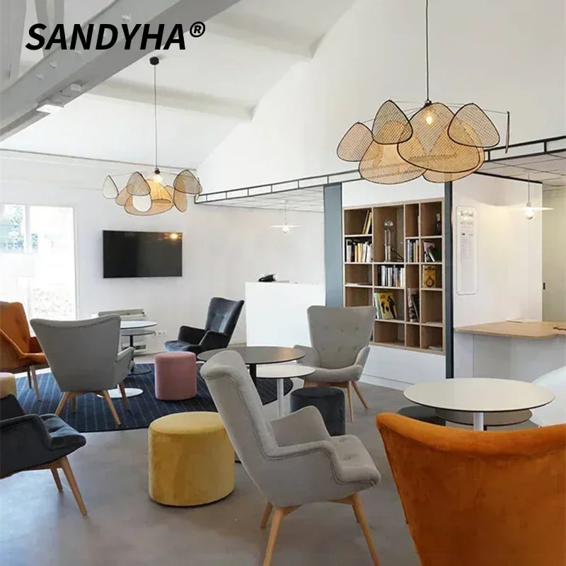 SANDYHA Romantic Rattan Chandelier Wicker Cannage Wood Bamboo LED Pendant Lamp for Dining Room Kitchen Home Decoration Lighting
SANDYHA Romantic Rattan Chandelier Wicker Cannage Wood Bamboo LED Pendant Lamp for Dining Room Kitchen Home Decoration Lighting