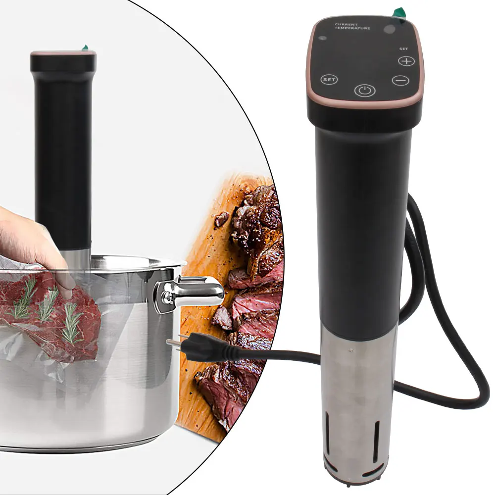 Погружной циркулятор Sous Vide для приготовления пищи из нержавеющей стали, точная машина для приготовления пищи с точным контролем температуры и времени
Погружной циркулятор Sous Vide для приготовления пищи из нержавеющей стали, точная машина для приготовления пищи с точным контролем температуры и времени
