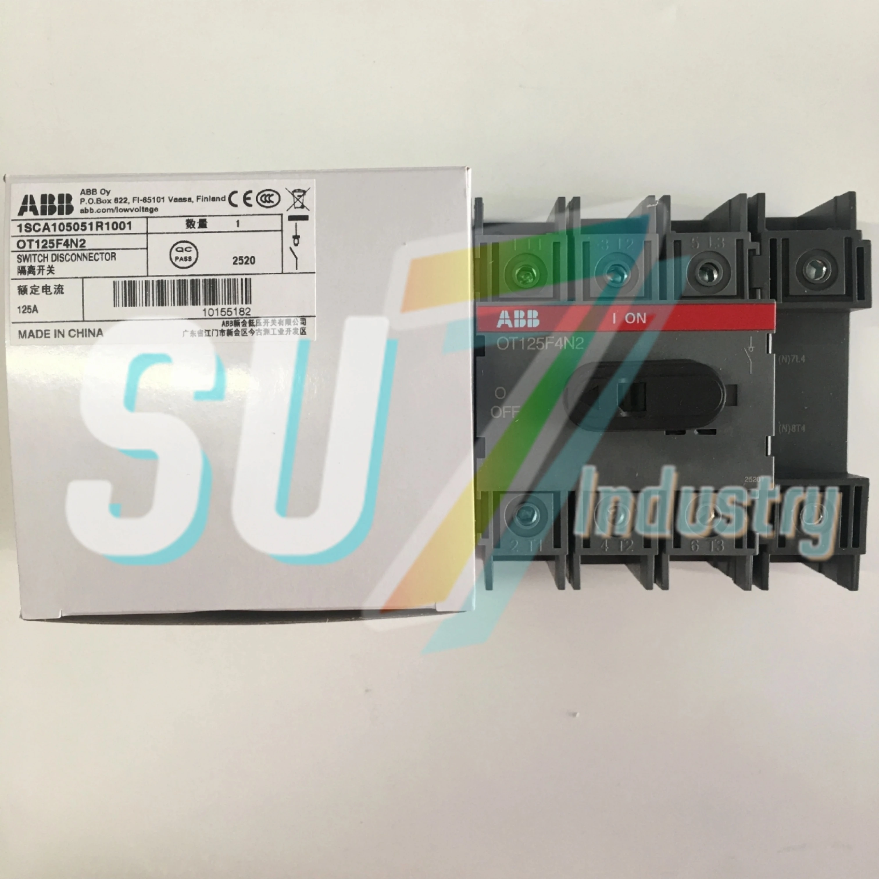 New In Box disconnector "OT125F4N1 1SCA105055R1001" "OT125F4N2 1SCA105051R1001" "OT125FT3 1SCA105060R1001" "OT125FT4N2
New In Box disconnector "OT125F4N1 1SCA105055R1001" "OT125F4N2 1SCA105051R1001" "OT125FT3 1SCA105060R1001" "OT125FT4N2
