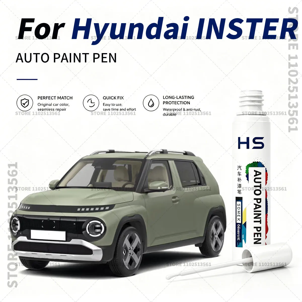 Car Paint Repair Pen Restores Original Factory Paint Finish For Hyundai INSTER Aero Silver Amazonas Green Atlas White Oange
Car Paint Repair Pen Restores Original Factory Paint Finish For Hyundai INSTER Aero Silver Amazonas Green Atlas White Oange