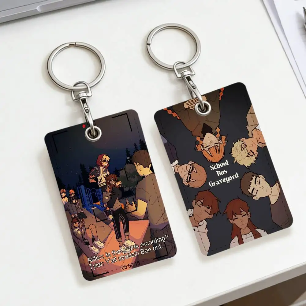 Comics S-schools Bus G-graveyards Card Holder Men And Womenn Universal Antirust Keychain PU Learther Access Drop Key Tag Ring
Comics S-schools Bus G-graveyards Card Holder Men And Womenn Universal Antirust Keychain PU Learther Access Drop Key Tag Ring