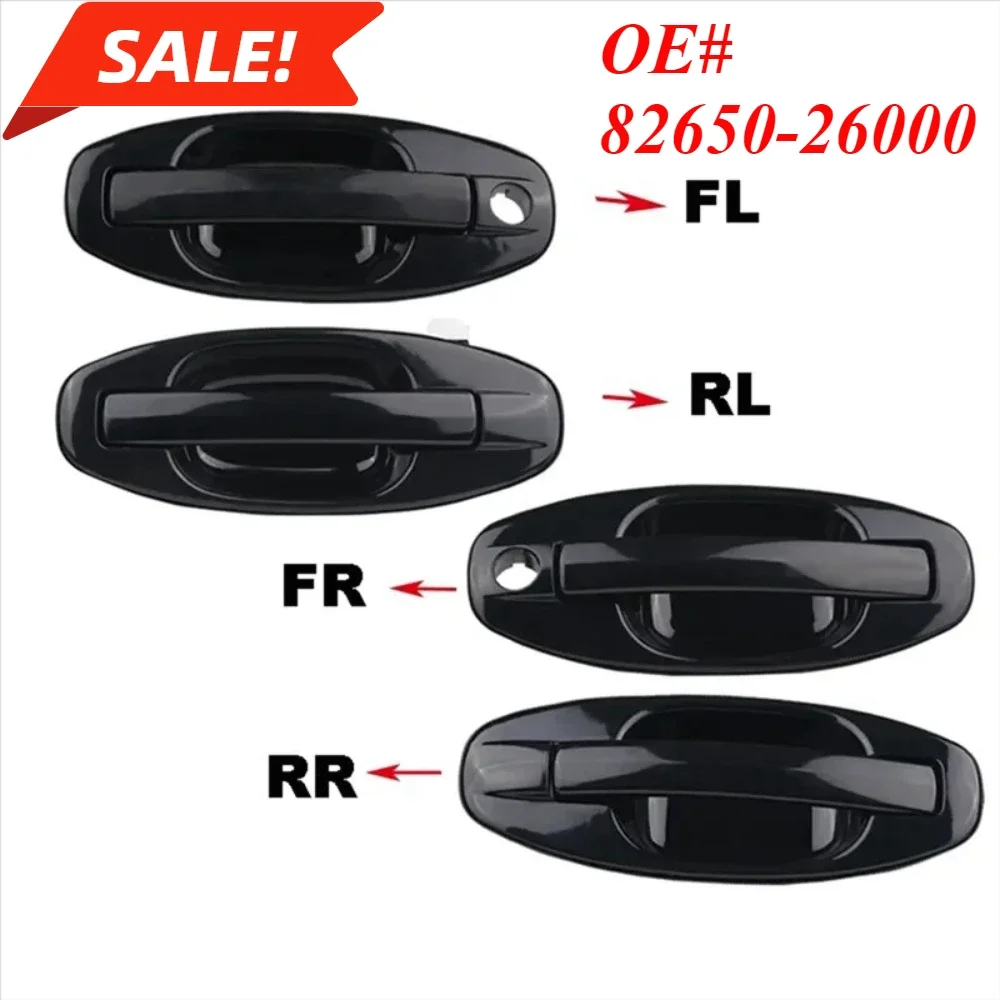 Набор из 4-х автомобильных внешних ручек 82650-26000 для Hyundai Santa Fe 2001-2006, наружная дверная ручка, внешняя дверная ручка 
Набор из 4-х автомобильных внешних ручек 82650-26000 для Hyundai Santa Fe 2001-2006, наружная дверная ручка, внешняя дверная ручка