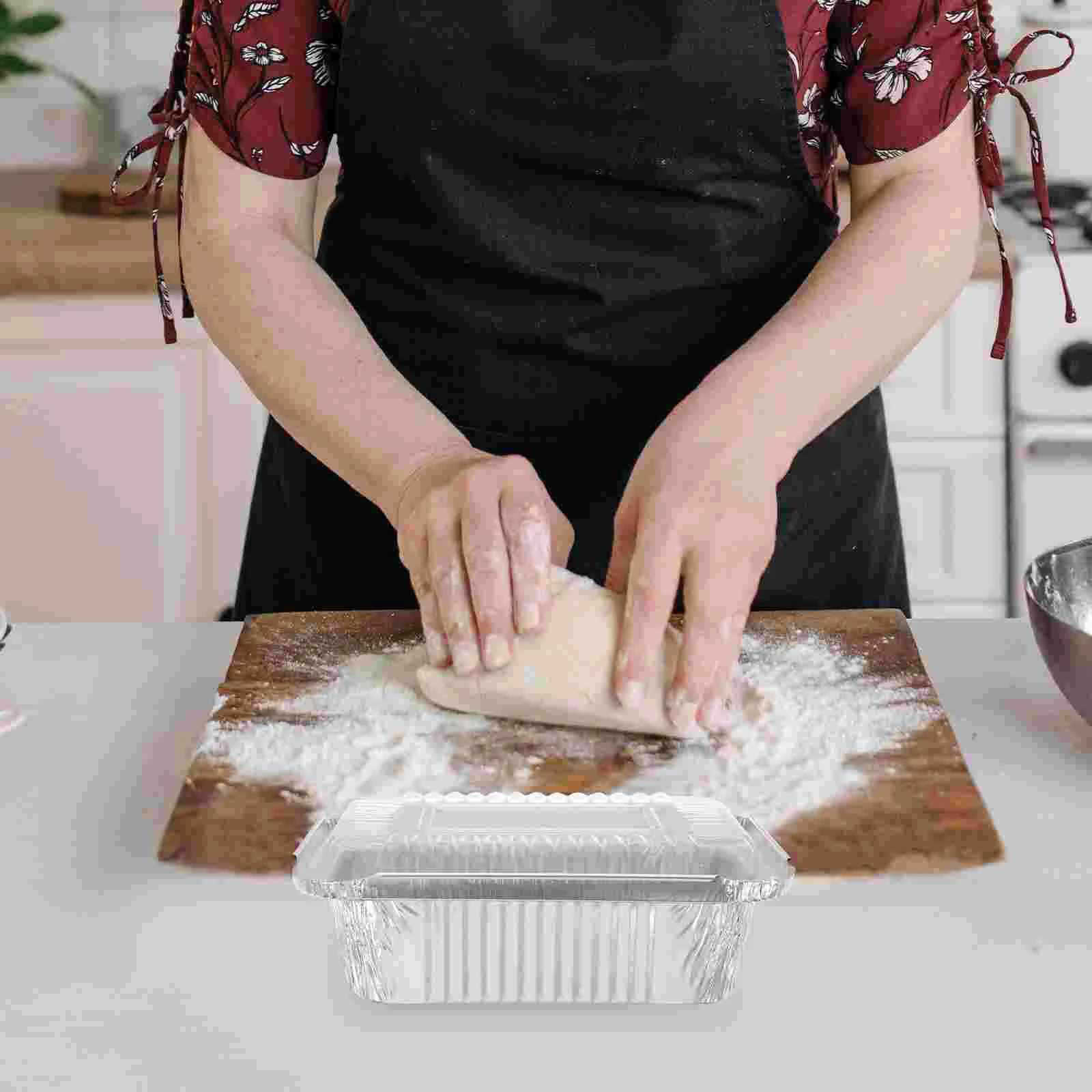 20 Pcs Rectangle Food Containers Aluminum Foil Boxes Air Fryer Baking Trays Disposable Single Use Cookie Pan Transparent
20 Pcs Rectangle Food Containers Aluminum Foil Boxes Air Fryer Baking Trays Disposable Single Use Cookie Pan Transparent