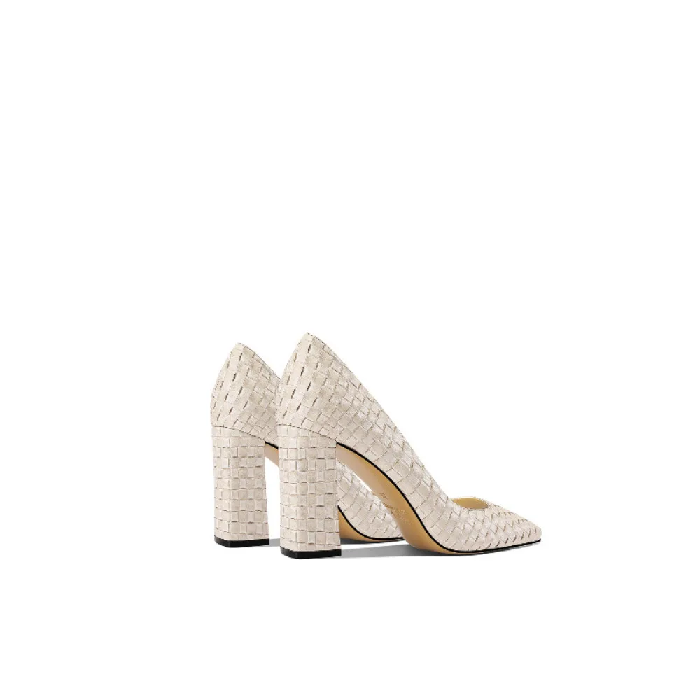 French Style Beige Square Toe Thick Heeled High Heels for Women Spring Summer New Woven Texture Premium Sense Heeled Shoes
French Style Beige Square Toe Thick Heeled High Heels for Women Spring Summer New Woven Texture Premium Sense Heeled Shoes
