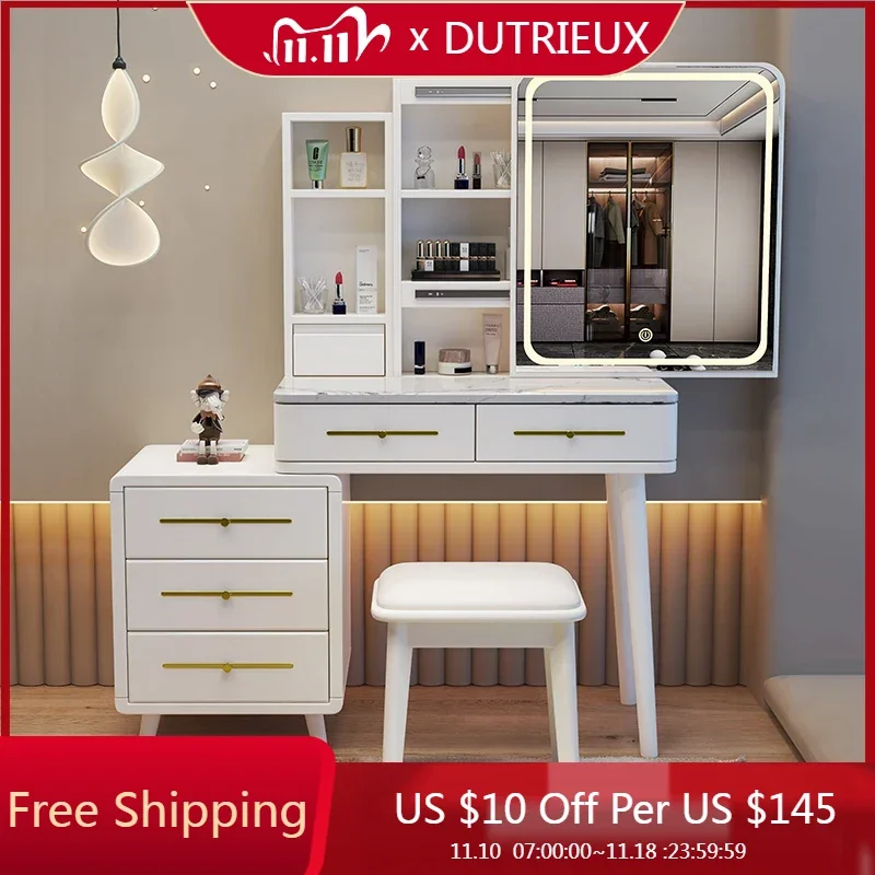 Classic Cabinet Dressing Table Nordic Bedroom Vanity Storage Dressing Table Woman Makeup Penteadeira Furniture Comfortable
Classic Cabinet Dressing Table Nordic Bedroom Vanity Storage Dressing Table Woman Makeup Penteadeira Furniture Comfortable
