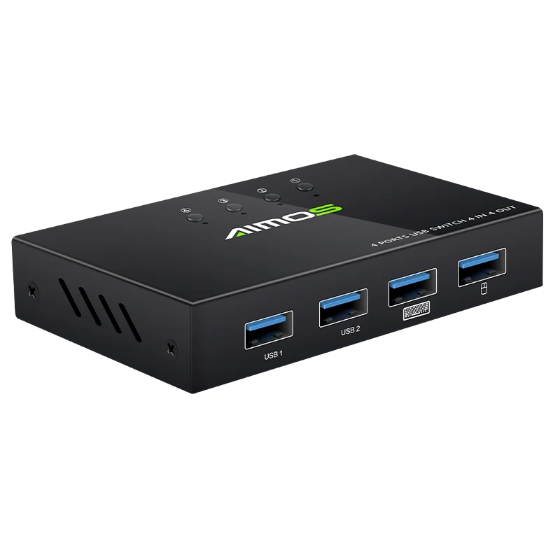 AIMOS AM-404K USB-переключатель для принтера, 4 порта, клавиатура, мышь, U-диск, HDD, USB-контроллер
AIMOS AM-404K USB-переключатель для принтера, 4 порта, клавиатура, мышь, U-диск, HDD, USB-контроллер