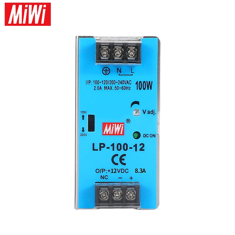 Серия LP LP-100-12 Монтаж на DIN-рейку AC DC Удобный импульсный источник питания Электрический клеммный провод
Серия LP LP-100-12 Монтаж на DIN-рейку AC DC Удобный импульсный источник питания Электрический клеммный провод