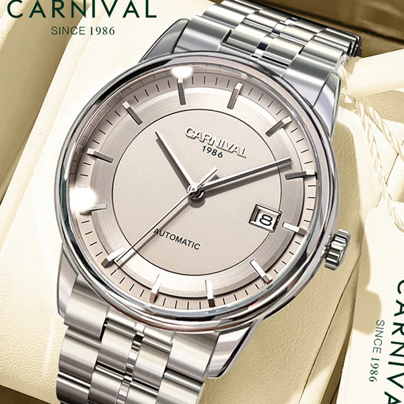 Switzerland CARNIVAL JAPAN Import Automatic Mechanical Brand Luxury Men's Watches Sapphire Auto Date Waterproof Clock C5668G-2
Switzerland CARNIVAL JAPAN Import Automatic Mechanical Brand Luxury Men's Watches Sapphire Auto Date Waterproof Clock C5668G-2