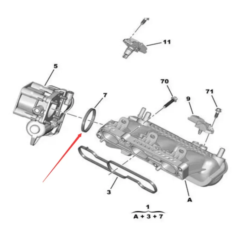 Уплотнительное кольцо дроссельной заслонки для Citroen C3XR C4L для Peugeot 408 308 2008 308S 1,2T Совершенно новое
Уплотнительное кольцо дроссельной заслонки для Citroen C3XR C4L для Peugeot 408 308 2008 308S 1,2T Совершенно новое