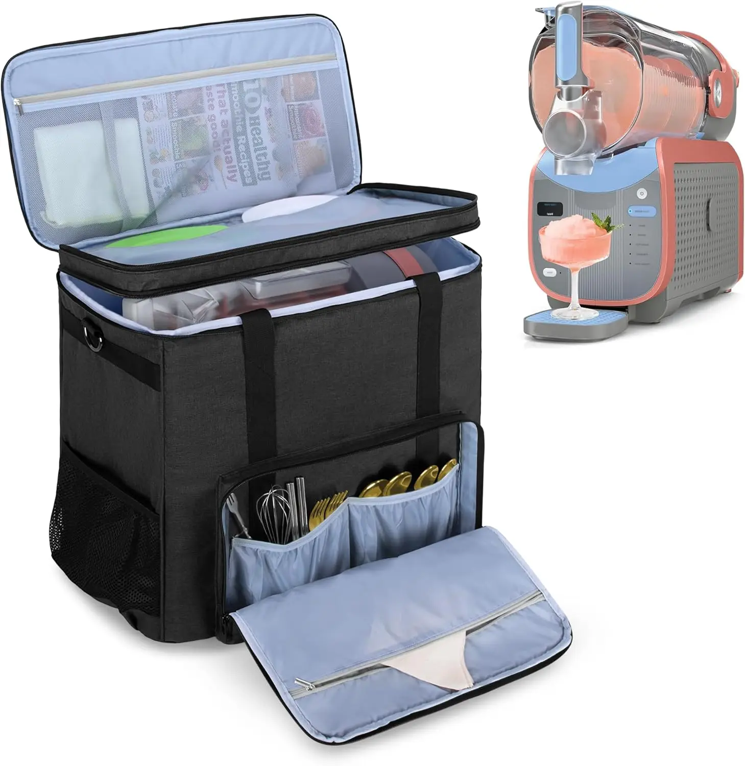 Double Layer Carrying Bag Compatible with SLUSHi Max Machine FS605 Series, Portable Slushy Maker Travel Case with Bot
Double Layer Carrying Bag Compatible with SLUSHi Max Machine FS605 Series, Portable Slushy Maker Travel Case with Bot