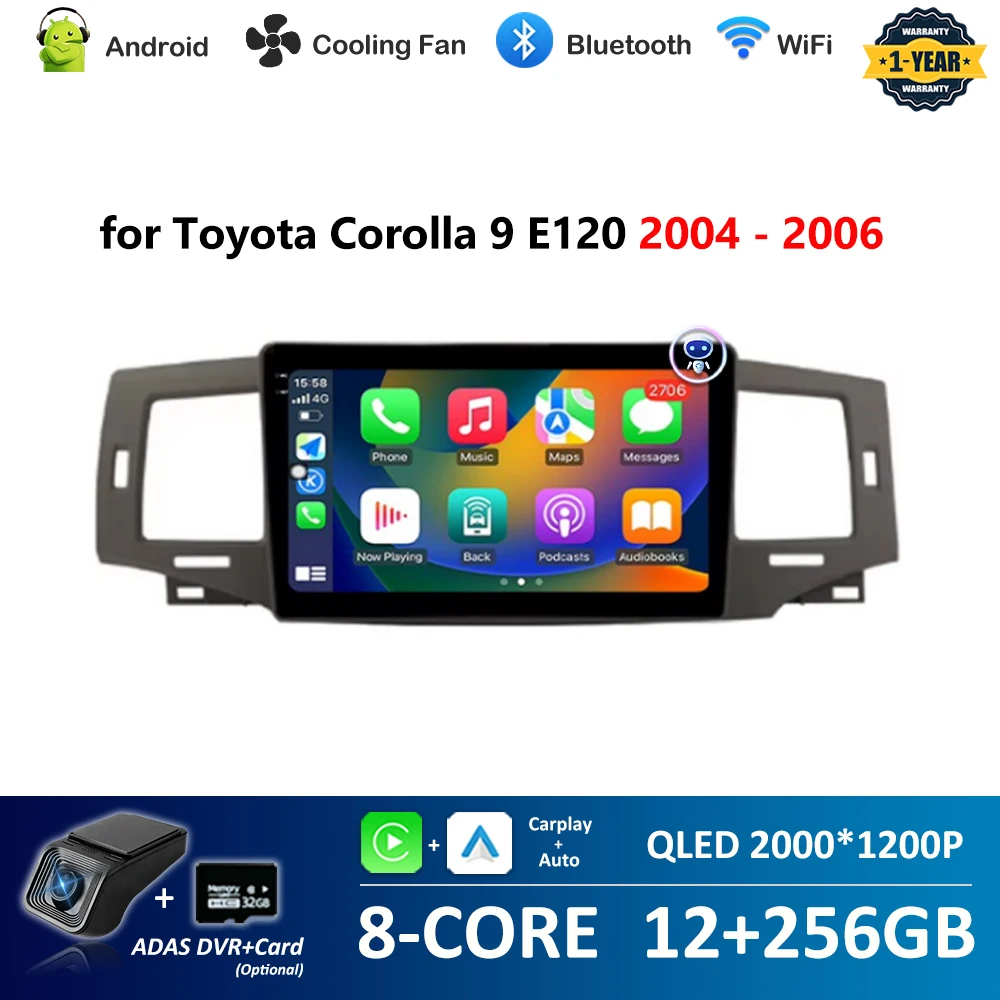 Bluetooth Android OS WiFi 9 дюймов для Toyota Corolla 9 E120 2004-2006 Автомобильный радиоприемник Мультимедийный плеер DSP Стерео GPS 4G Разделенный экран
Bluetooth Android OS WiFi 9 дюймов для Toyota Corolla 9 E120 2004-2006 Автомобильный радиоприемник Мультимедийный плеер DSP Стерео GPS 4G Разделенный экран
